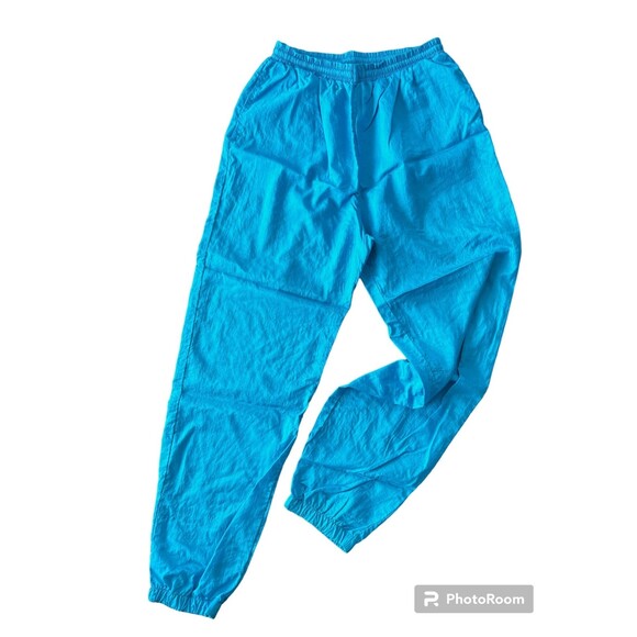 Turquoise‎ Windbreaker Track Pants Lightweight Sweatpants Large Unisex - Picture 3 of 5
